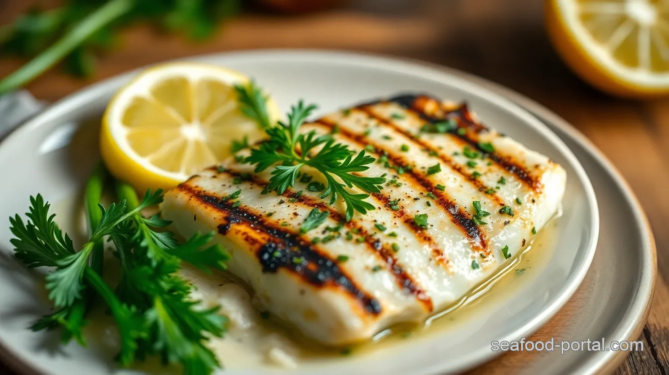 Grilled Black Sea Bass with Lemon Herb Marinade