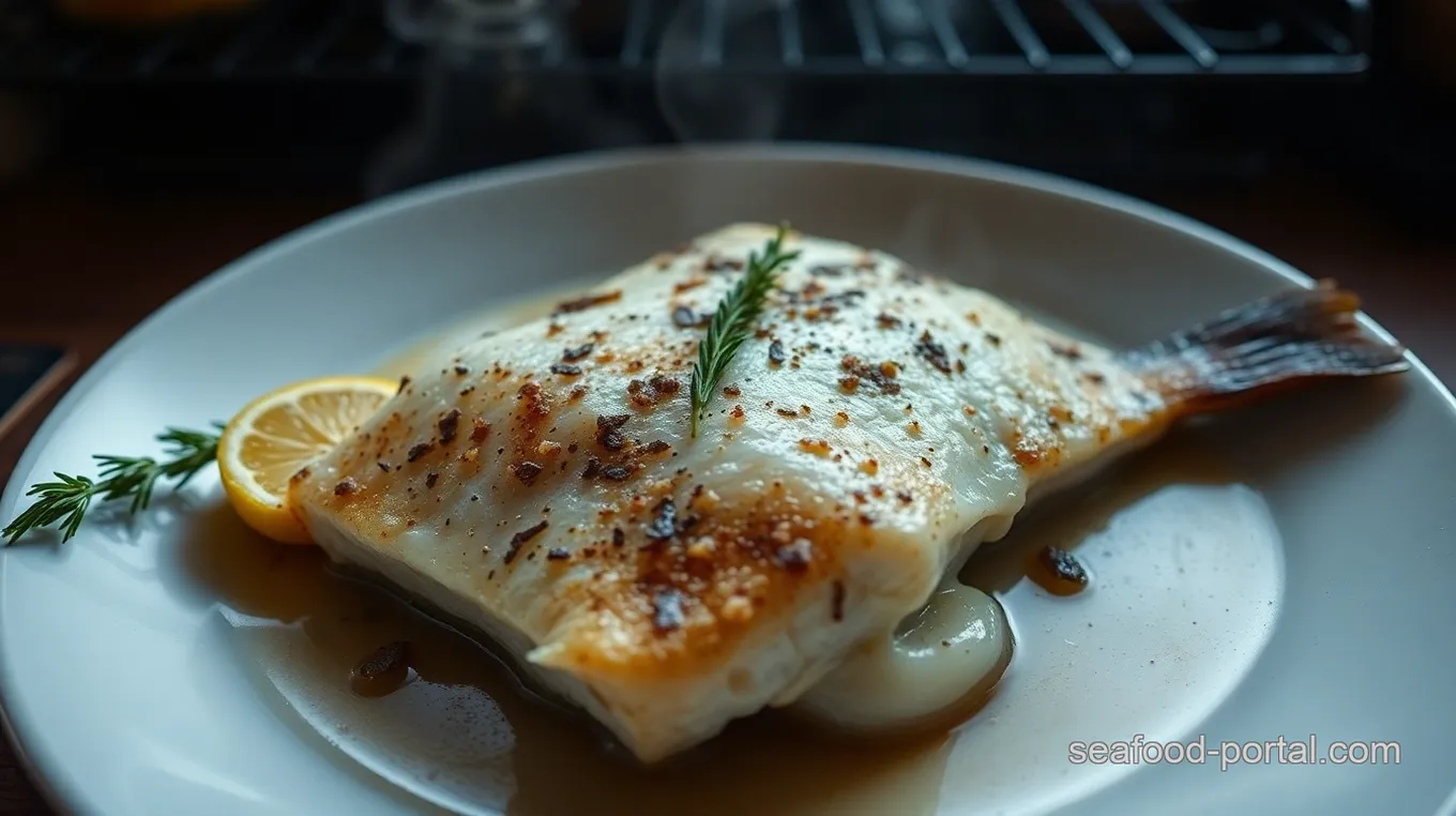 Grilled Lemon Herb Sea Bass with Garlic Butter Sauce