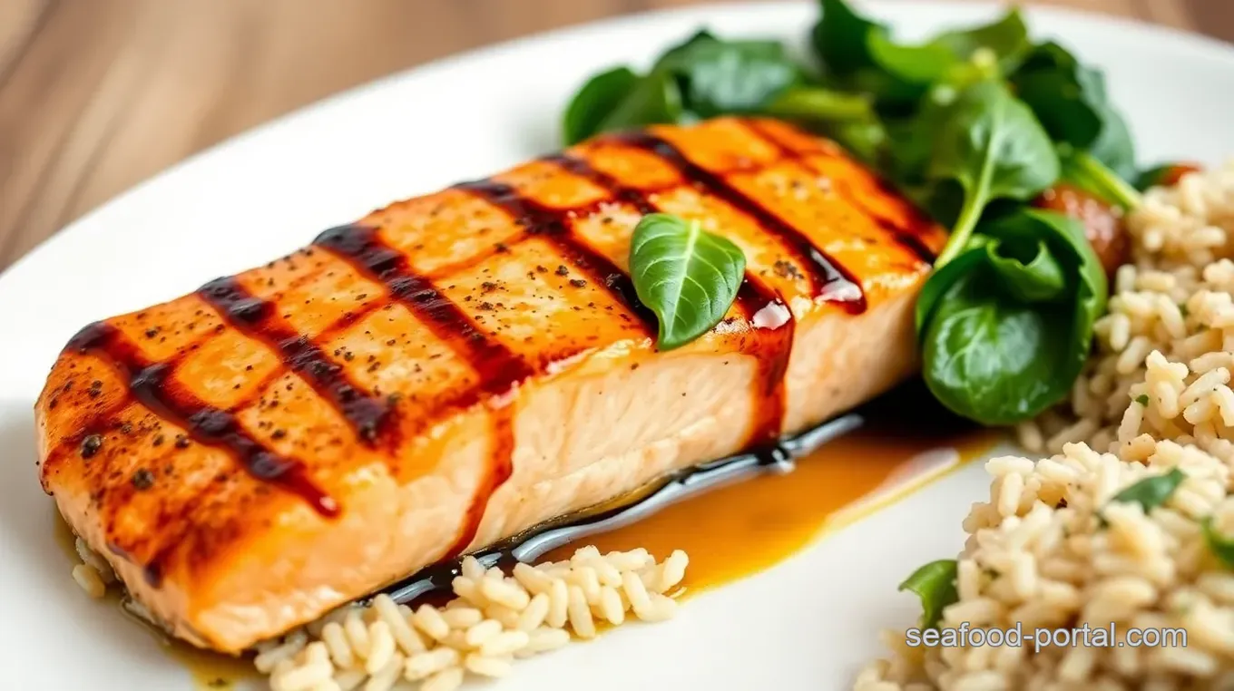 Grilled Salmon with Balsamic Glaze