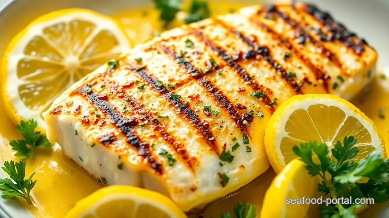 Grilled Striped Sea Bass with Lemon Herb Marinade