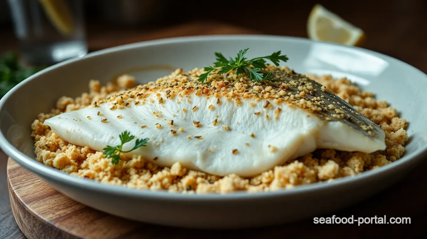 Herb-Crusted Sea Bream with Lemon Butter Sauce