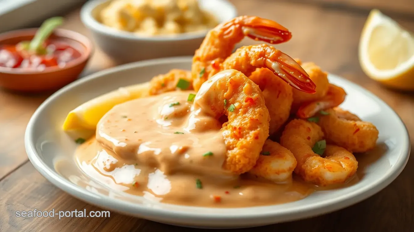 Fried Shrimp with Spicy Creamy Sauce