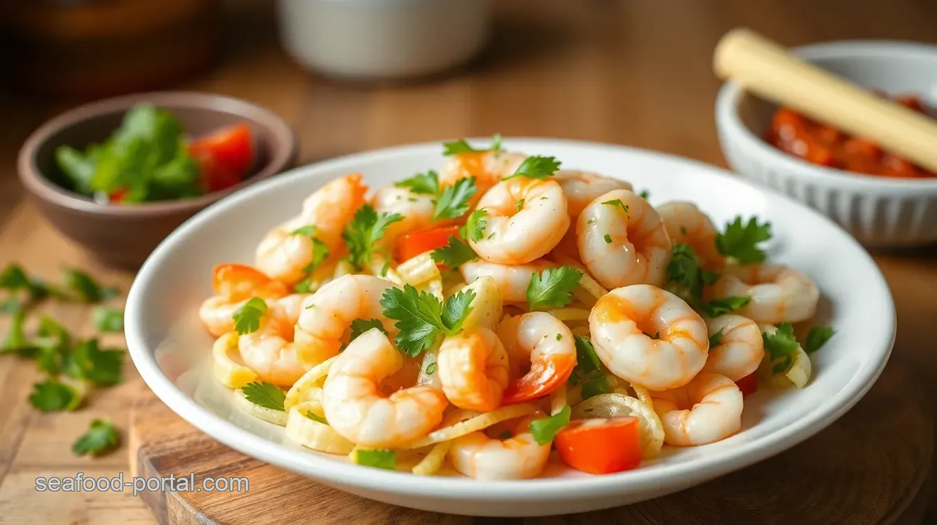 Refreshing Prawn Salad with Sweet-Sour Dressing