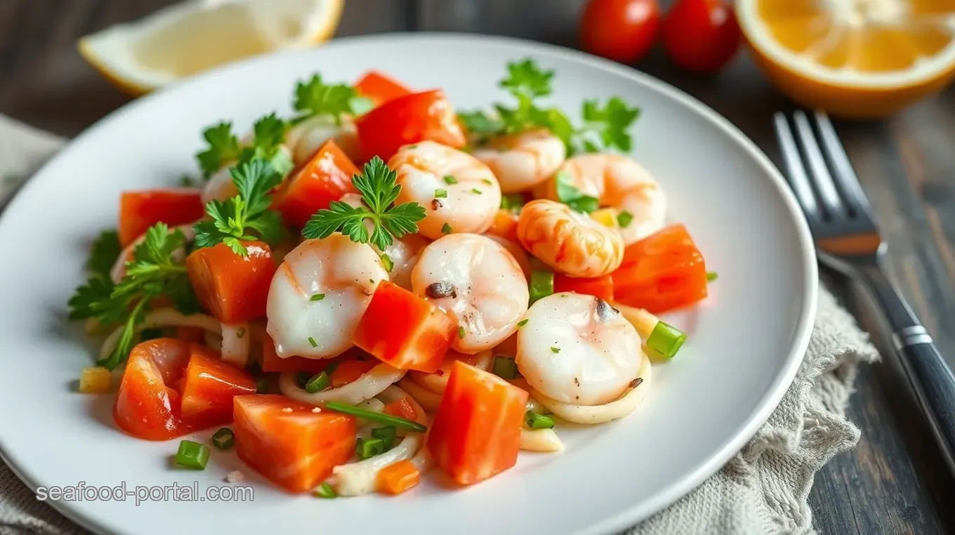 Vibrant Quick Seafood Salad with Fresh Ingredients