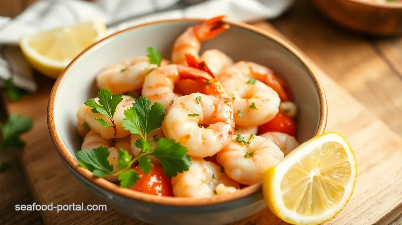 Lemon Garlic Shrimp Salad