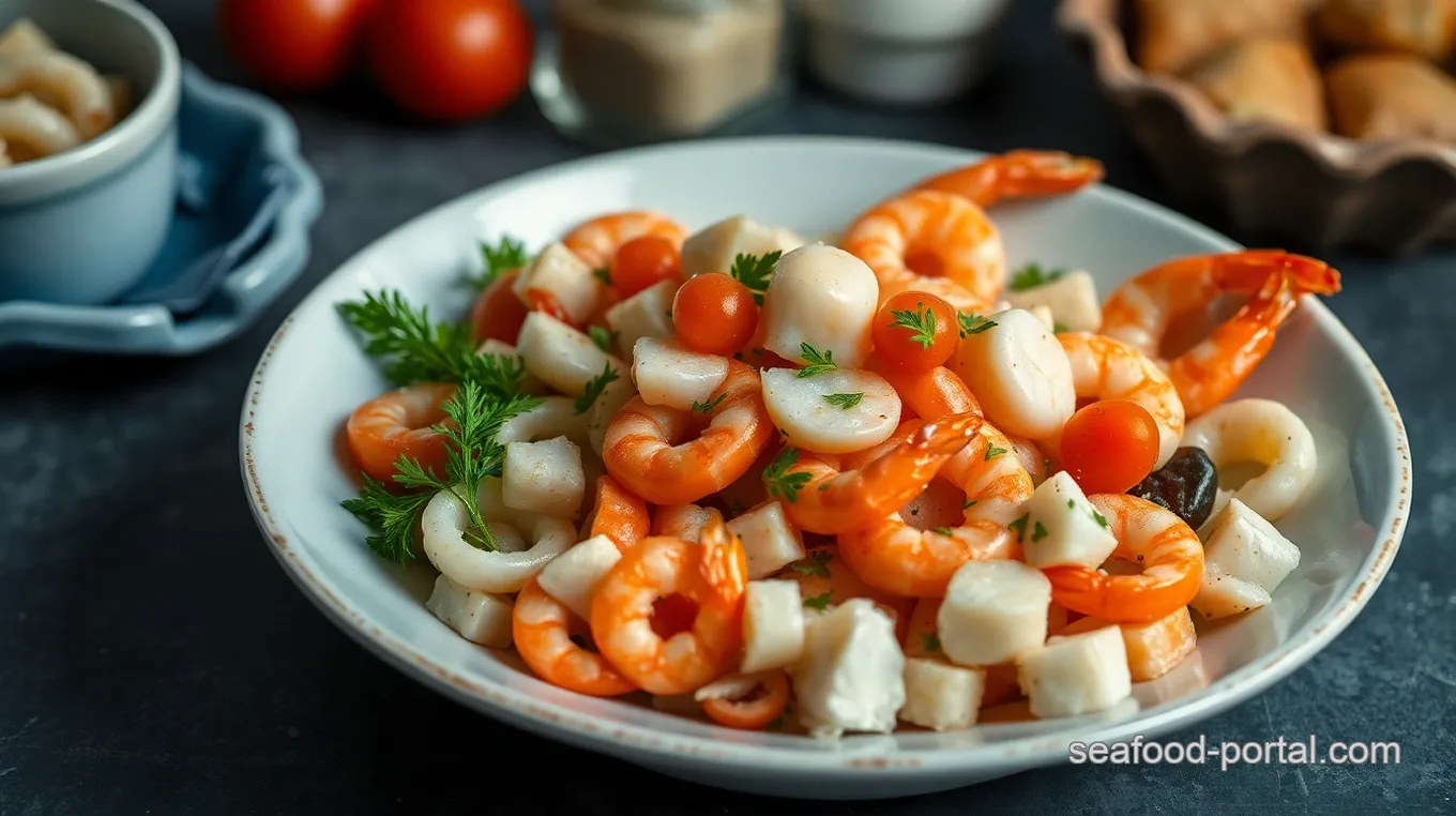 Refreshing Mixed Seafood Salad