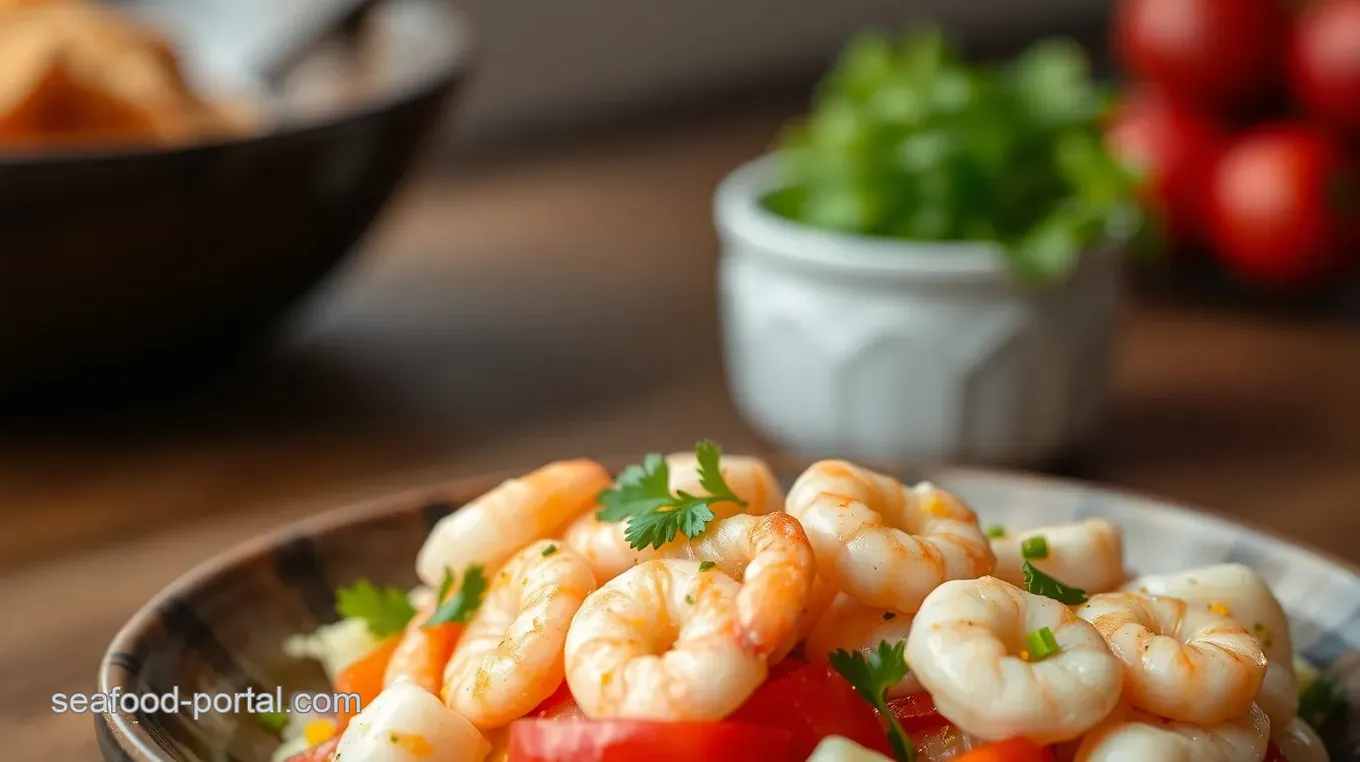 Sautéed Shrimp Salad with Zesty Dressing