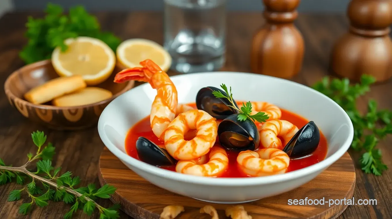 Sautéed Shrimp and Mussels in Tomato Sauce