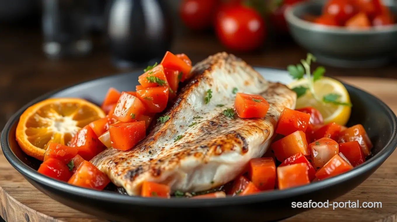 Pan-Seared Sea Bass with Fresh Tomato Salsa