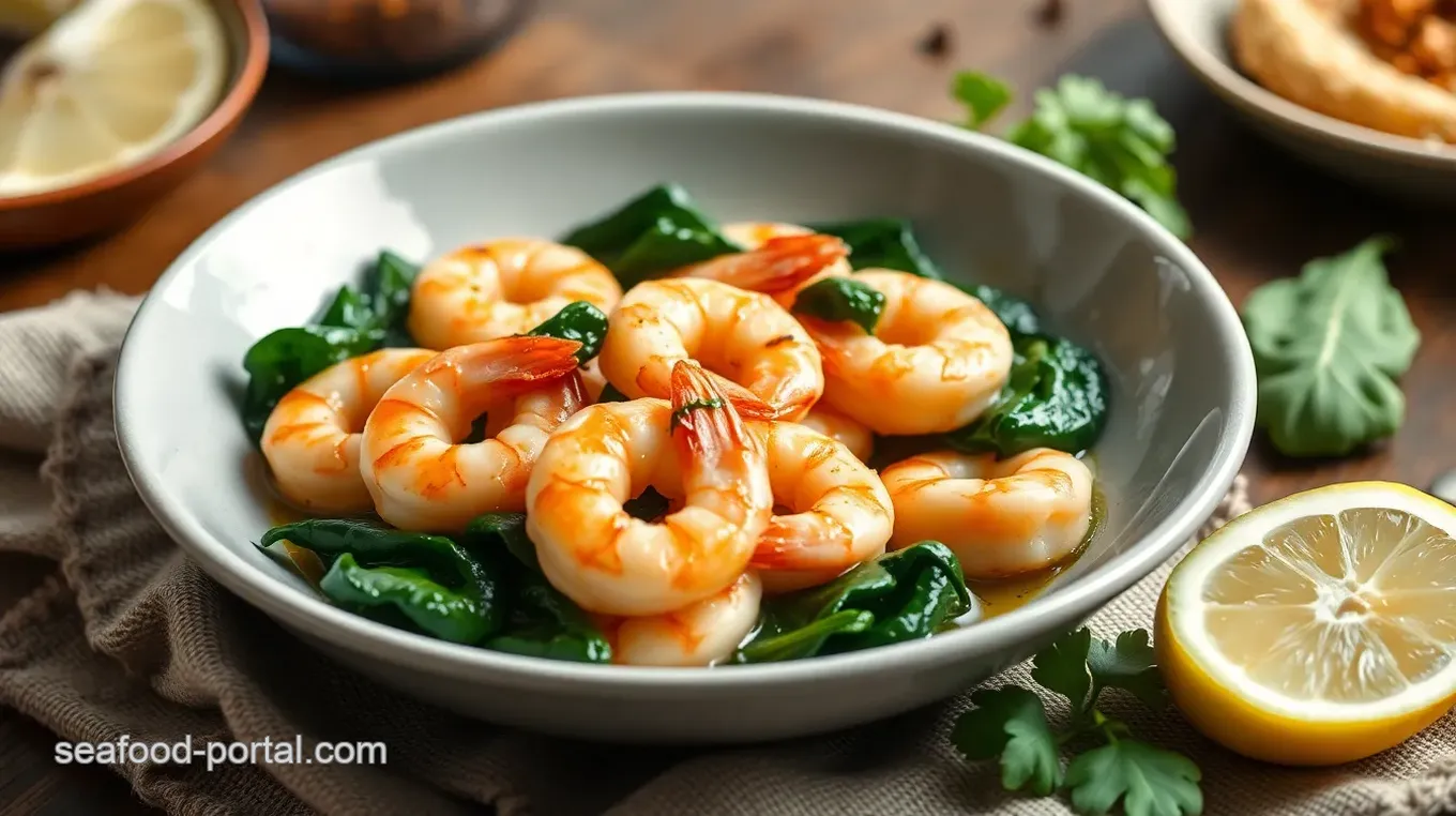 Zesty Sautéed Prawns with Spinach: A Quick and Flavorful Dish