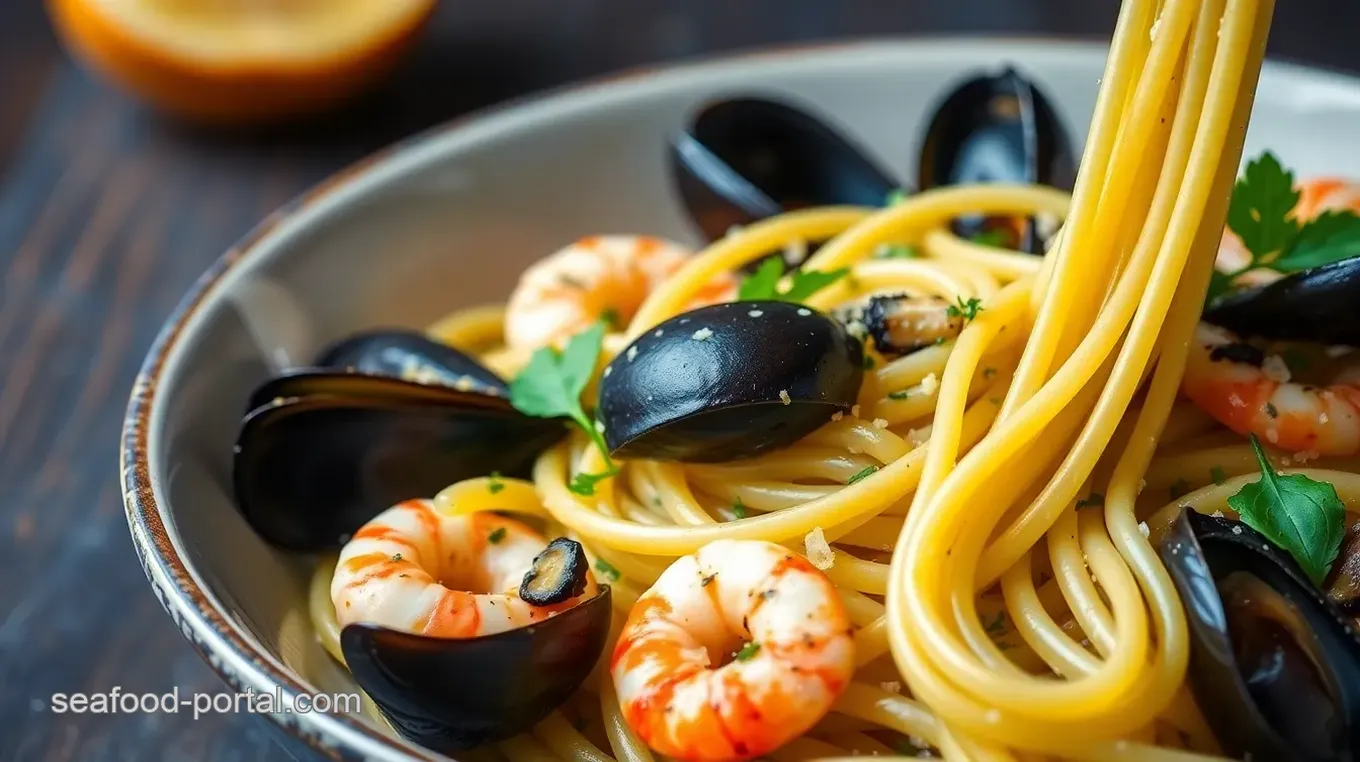 Squid Ink Seafood Pasta