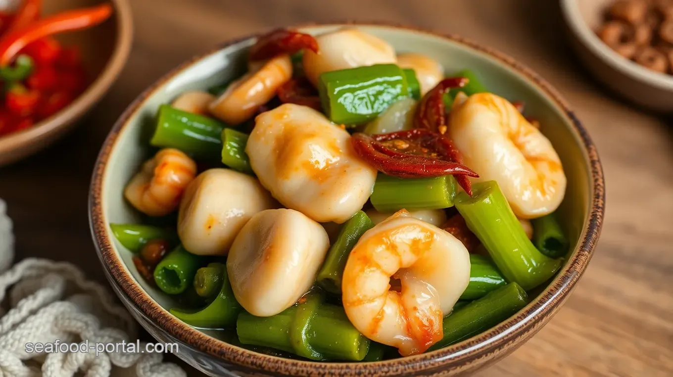 Bitter Gourd Stir-fry with Fish Balls and Prawns