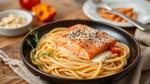 Bake Salmon Creamy Tagliatelle Delight