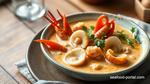 Broil Seafood Bisque with Fresh Shellfish