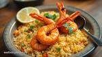 Delicious Prawn Biryani with Crispy Prawns