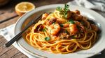 Delicious Sardine & Prawn Spaghetti