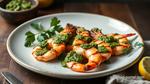 Grilled King Prawns with Homemade Pesto