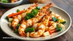 Grilled Prawns with Steamed Vegetables