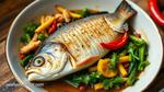 Oven-Baked Sea Bass with Garlic & Heat