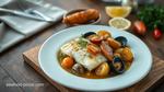 Sauteed Flounder with Shellfish Medley