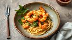 Spicy Prawn and Noodle Pesto Delight