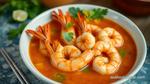 Simmered Prawns in Flavorful Tom Yum Soup