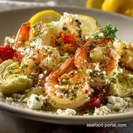 Sunny Day Shrimp and Artichokes Saut&eacute; 25Minute Lemon Feta Dinner