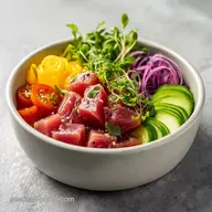 Ahi Tuna Poke Bowl for 2 Servings with Sashimi Grade Fish