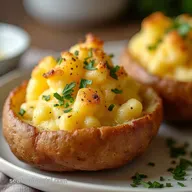 Fluffy Air Fryer Baked Potatoes Crispy Skin in Minutes