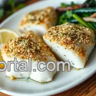 Air Fryer Sea Bass with Crispy Herb Crust