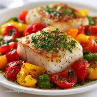 Baked Haddock with Peppers in 30 Min