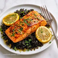 Baked Salmon with Forbidden Rice (40m)