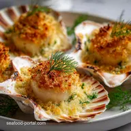 Baked Scallops with Buttery Crunch for 22 Minutes