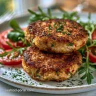 Baked Tuna Burgers for 4 Servings