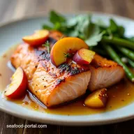 Bourbon Peach Roasted Salmon Southern Summer on a Plate