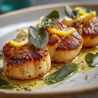 Seared Scallops with Brown Butter for 4 Servings