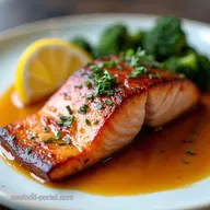 This tender and fresh brown Glazed Salmon Weeknight Winner