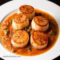 Seared Scallops with Spicy Cajun My Louisiana Love Affair