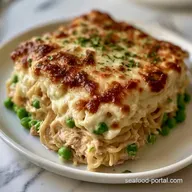 Tuna Noodle Casserole with Mozzarella
