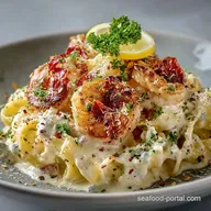 Chicken and Shrimp Carbonara: Velvety Surf Turf Masterpiece