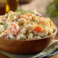 Easy Shrimp Macaroni Salad Recipe with Old Bay Fresh Dill