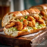 Authentic Shrimp Po Boy Recipe Crispy Fried Shrimp and Creole Remoulade