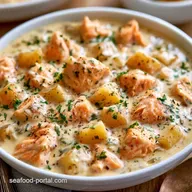 Cream Cheese Salmon Chowder: 50 Minutes