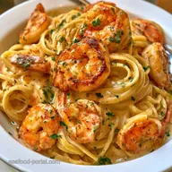 Garlic Parmesan Shrimp Pasta: 30 Min