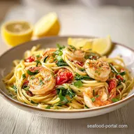 Creamy Lemon Garlic Shrimp Pasta