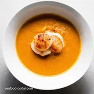 Creamy Seafood Bisque with Scallops Cod Shrimp