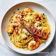 Seafood Dinner Idea with Garlic and Herbs for 4 Servings