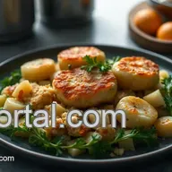 Easy & Crispy Fishcakes with Tender Scallops Stir Fry Recipe