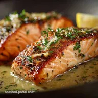 Pan Seared Salmon: Crispy Skin Lemon Butter Sauce