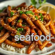 Crispy Sesame Mushroom Stalks: Easy 20-Minute Snack for 4!